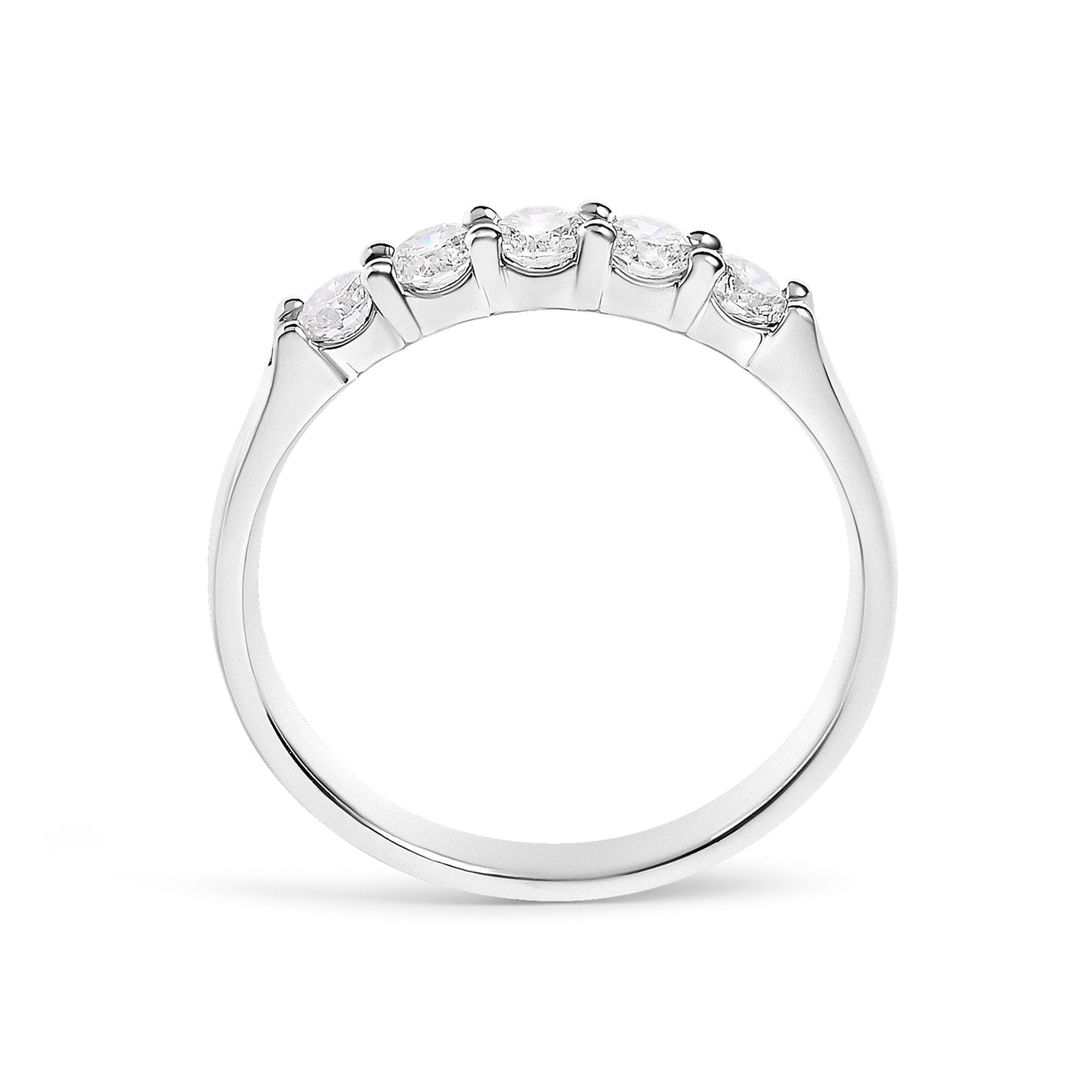 14K white gold 1/2 cttw diamond five-stone band ring by Bids.com on Tampa Home & Garden Store