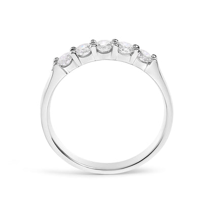 14K white gold 1/2 cttw diamond five-stone band ring by Bids.com on Tampa Home & Garden Store