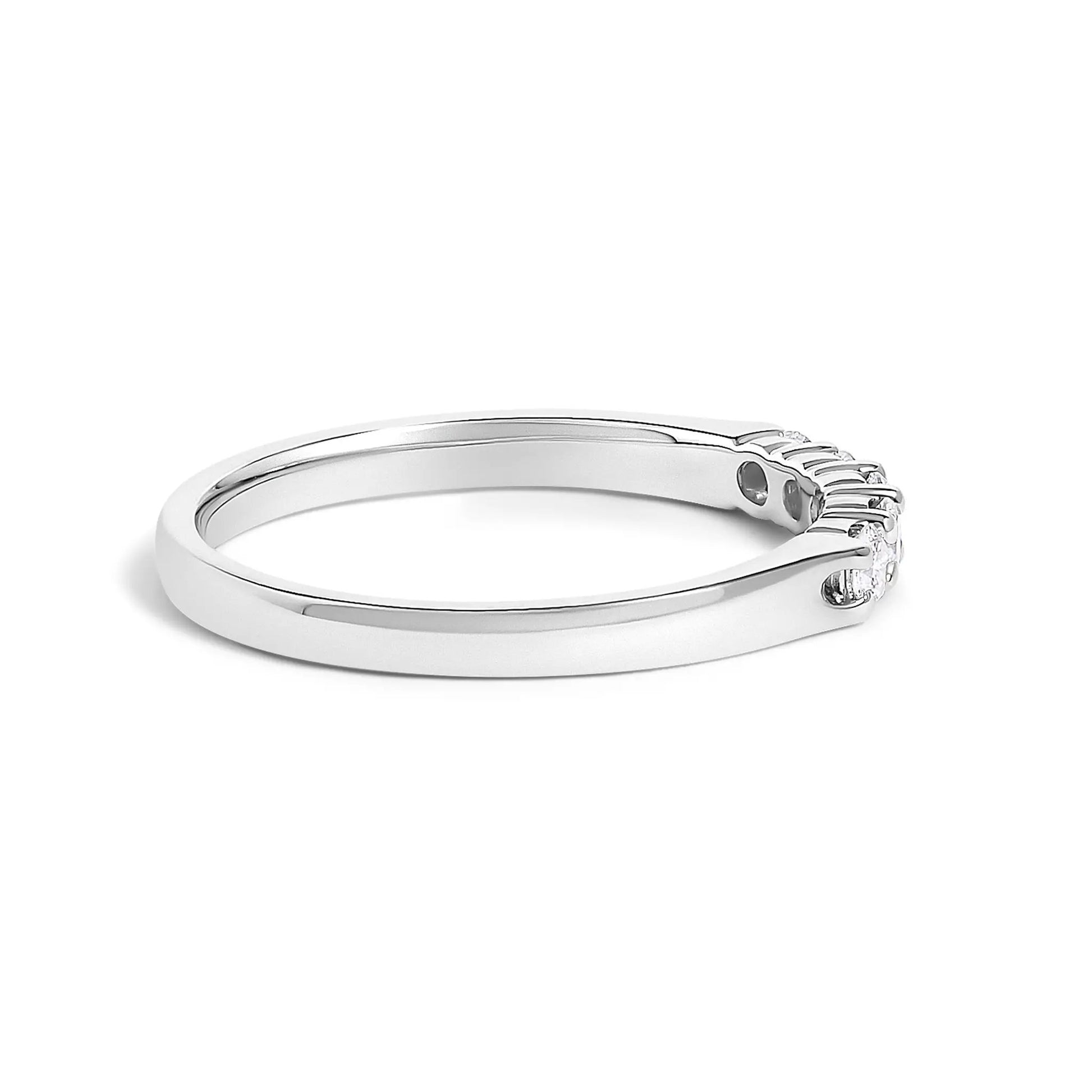 Ring 14K white gold five-stone diamond band, 1/4 cttw, by Bids.com on Tampa Home & Garden Store