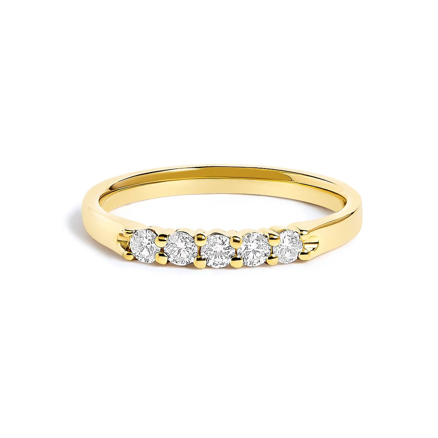 5-stone diamond ring in yellow gold, 14K, 1/4 Cttw total diamonds, by Bids.com on Tampa Home & Garden Store