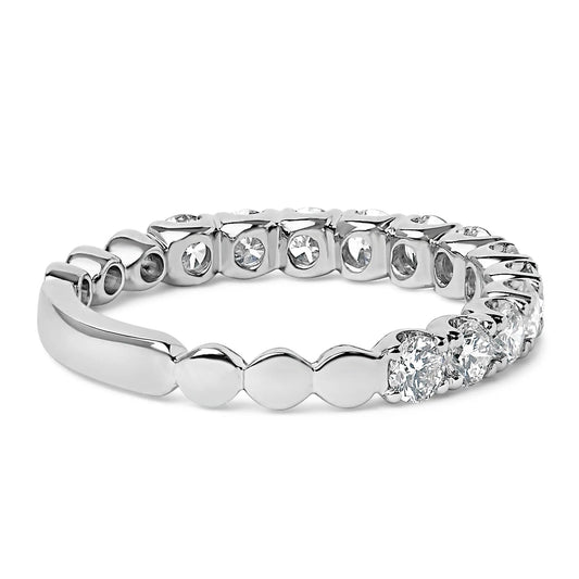 14K white gold wedding band with 1.00 ct tw round diamonds, prong set, Bids.com on Tampa Home & Garden Store
