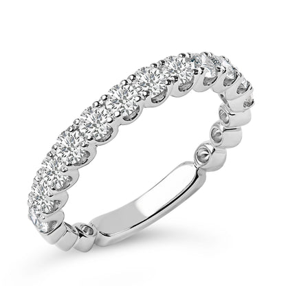 14K white gold wedding band with 1.00 Cttw round diamonds, prong set, by Bids.com on Tampa Home & Garden Store