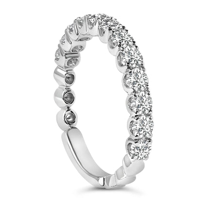 14K white gold wedding band with 1.00 Cttw round diamonds in prong settings by Bids.com on Tampa Home & Garden Store