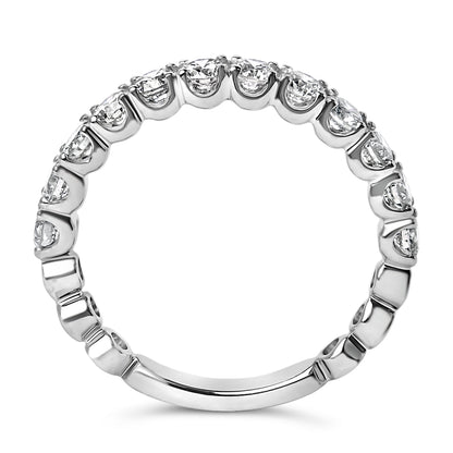 14K white gold diamond wedding band, 1.00 Cttw, round diamonds prong-set by Bids.com on Tampa Home & Garden Store
