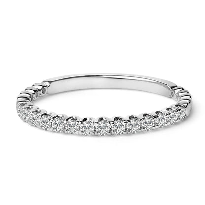 14K White Gold 1/4 Cttw Round Diamond Prong Set Wedding Band with pave diamonds, Bids.com on Tampa Home & Garden Store