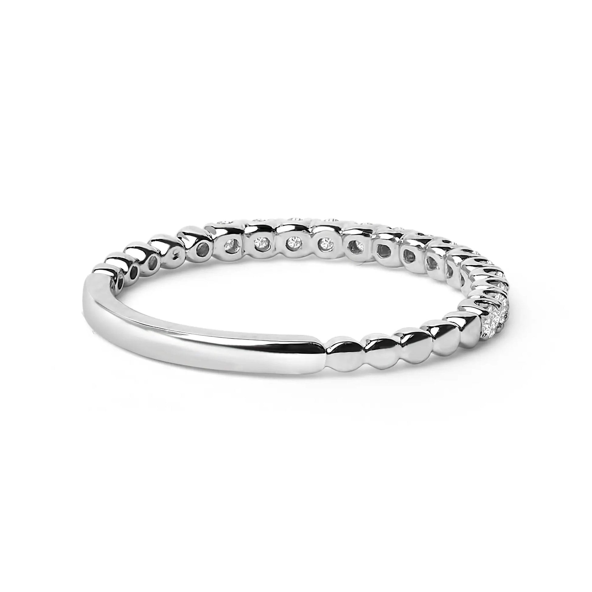 Wedding band, 14K white gold, 1/4 cttw round diamonds, prong-set, by Bids.com on Tampa Home & Garden Store