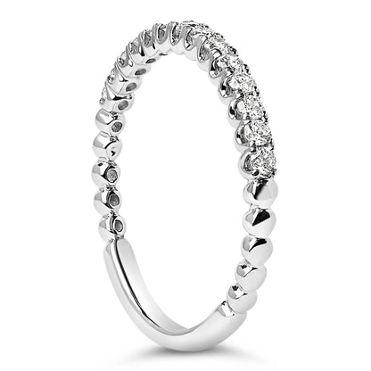 Ring by Bids.com: 14K white gold wedding band with 1/4ctw round diamonds prong set on Tampa Home & Garden Store