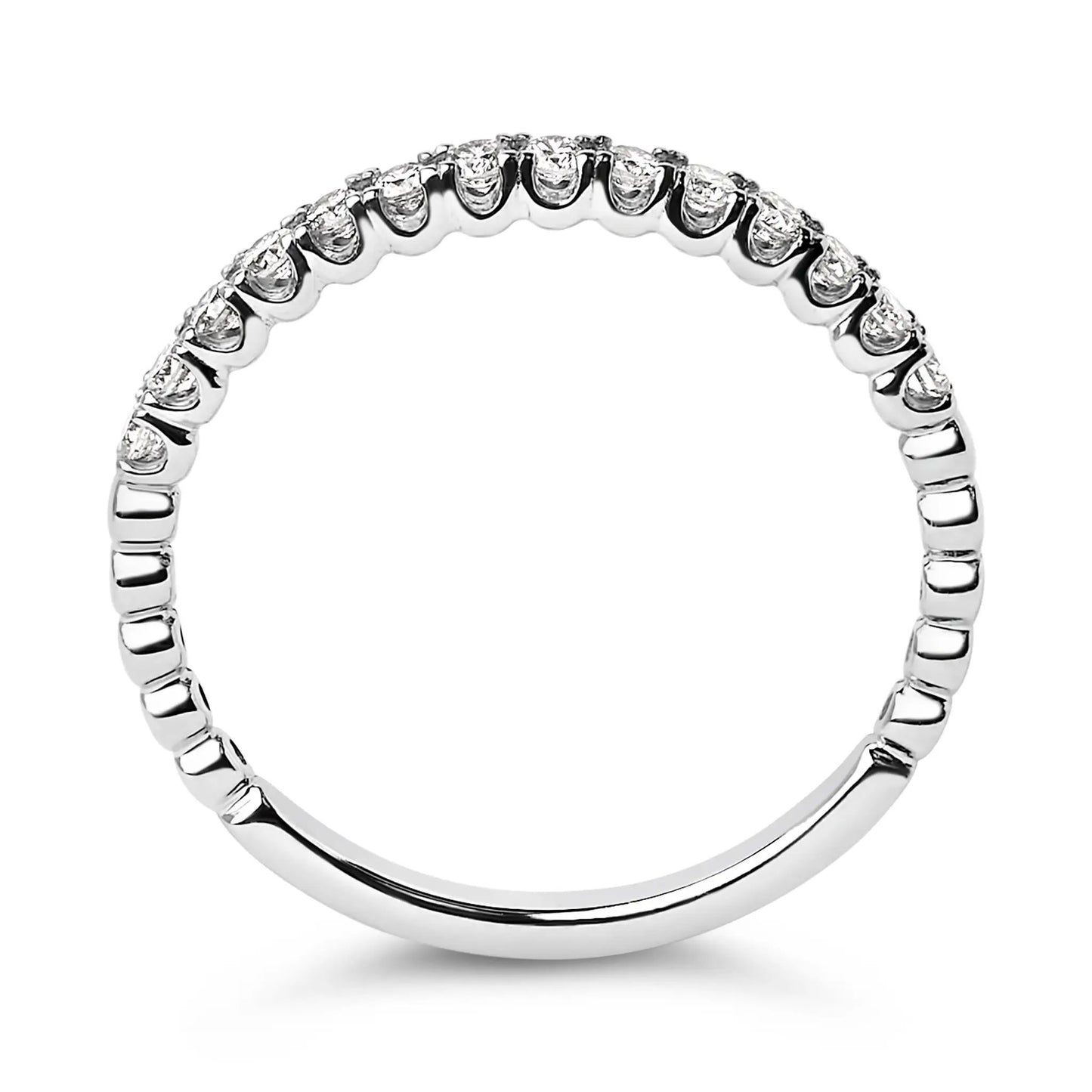 Wedding band 14K white gold with 1/4 cttw round diamonds prong-set by Bids.com on Tampa Home & Garden Store