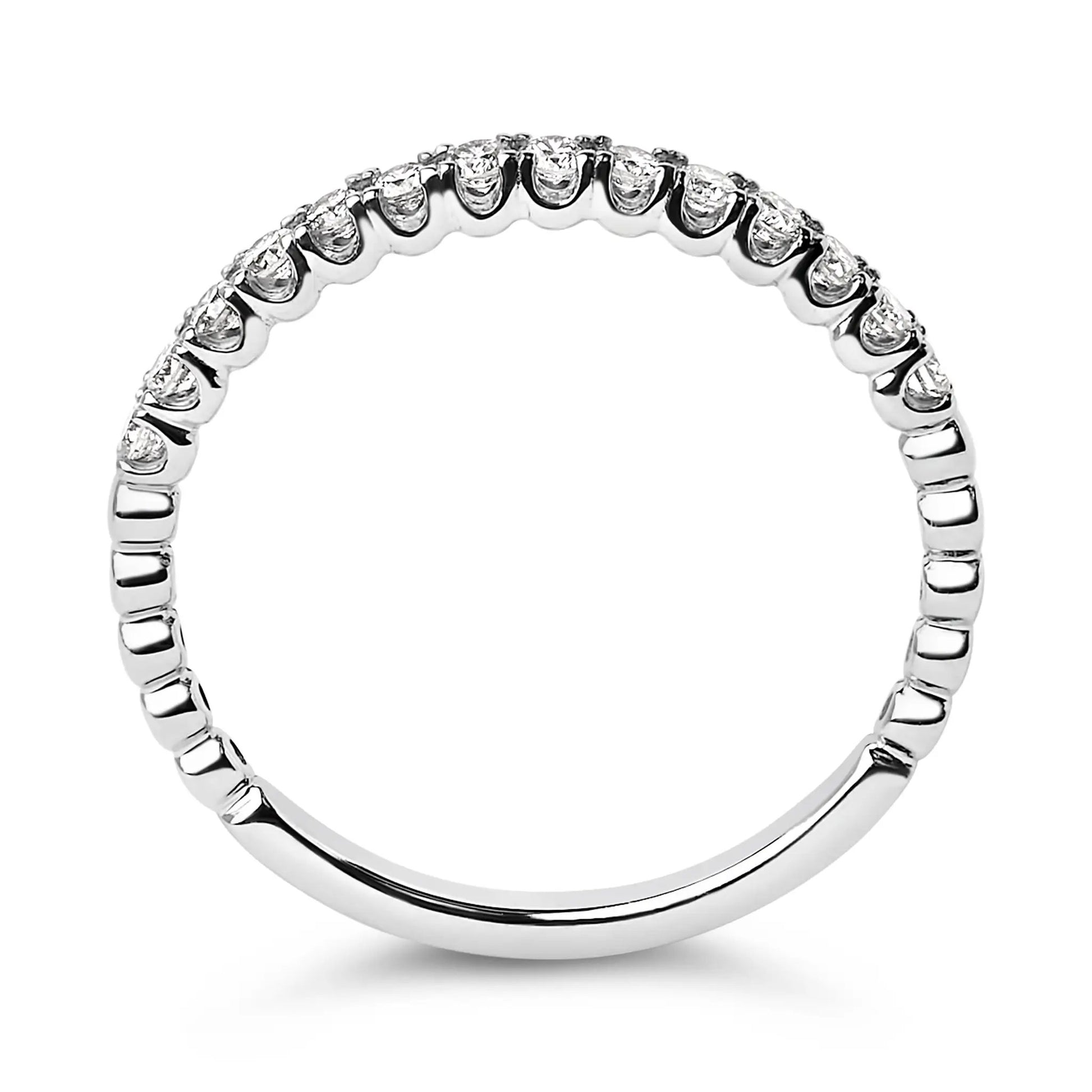 Wedding band 14K white gold with 1/4 cttw round diamonds prong-set by Bids.com on Tampa Home & Garden Store