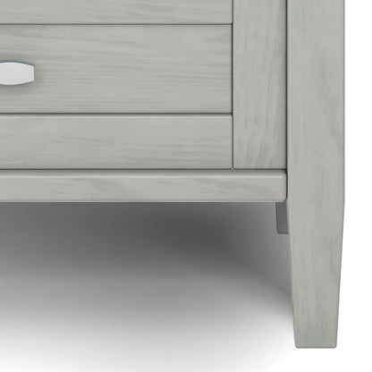 Warm Shaker coffee table with a drawer and shelf in light gray woodgrain on Tampa Home & Garden Store