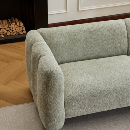 the Stylish Boucle Wave Design Modern Sofa