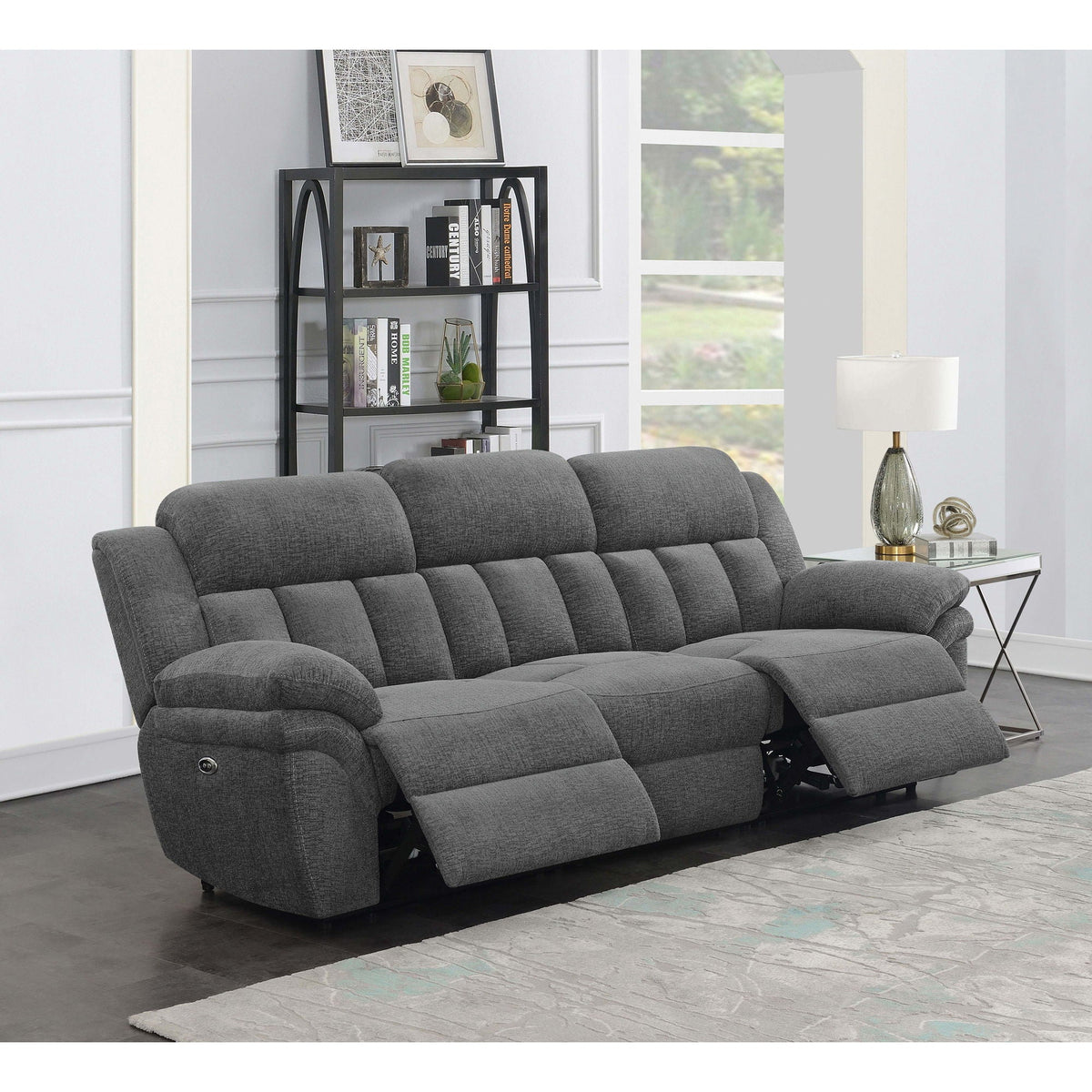 Divine Tufted Reclining Sofa with Memory Foam