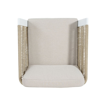 Durable Aluminum Outdoor Dining Chairs Set of Two