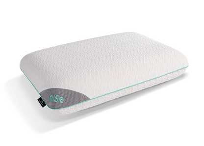 BedGear Rise backrest pillow white textured cover with mint piping by HouseOfZazla on Tampa Home & Garden Store
