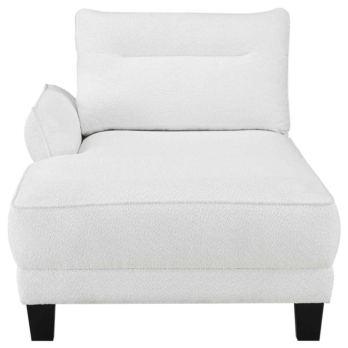 Granholm upholstered curved-arm sectional sofa in white fabric with dark legs on Tampa Home & Garden Store