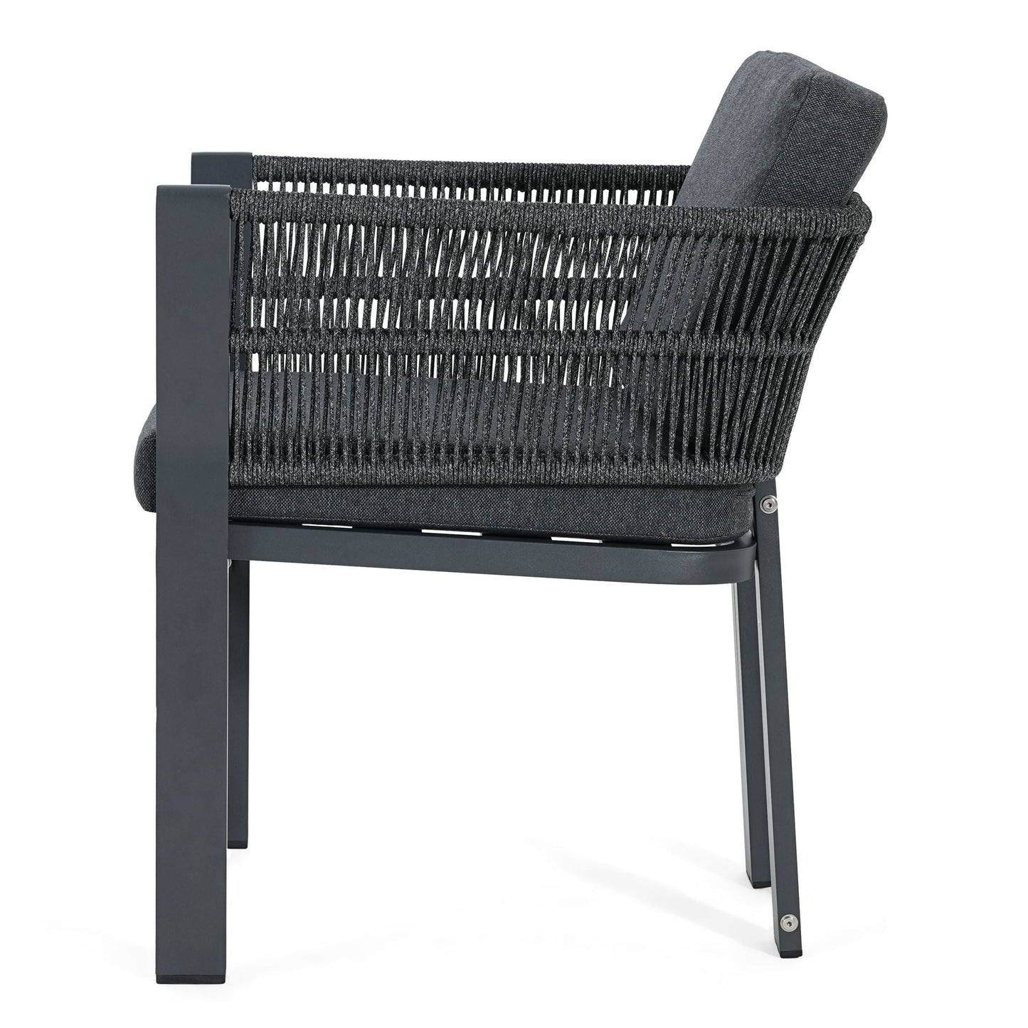 Durable Aluminum Outdoor Dining Chairs Set of Two
