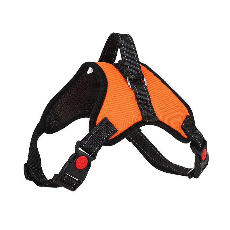 Pet Zen cat and dog harness vest, orange breathable fabric with buckles on Tampa Home & Garden Store