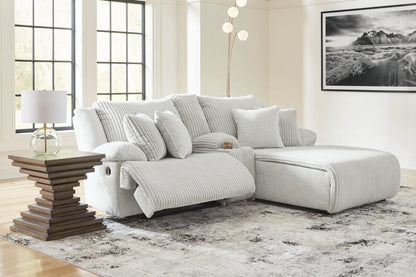 Top Tier Corduroy Reclining Sectional with Chaise