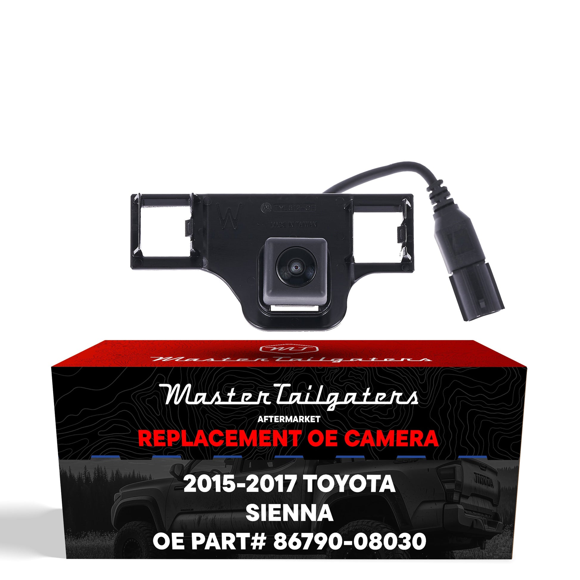 Master Tailgaters black OEM backup camera for 2015-2017 Toyota Sienna with wiring on Tampa Home & Garden Store