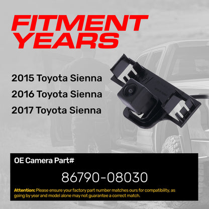 Master Tailgaters OEM backup camera for Toyota Sienna (2015-2017) replacement 86790-08030 on Tampa Home & Garden Store