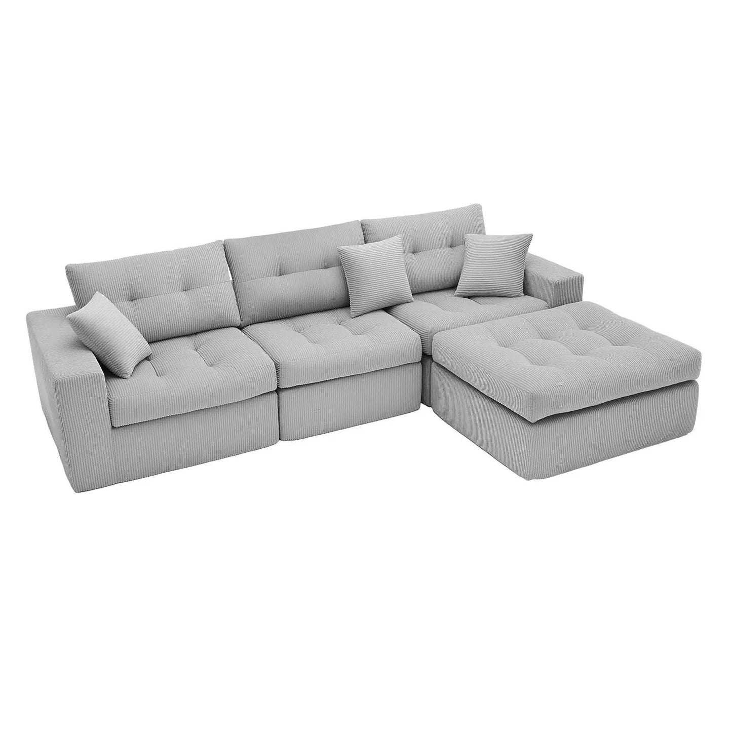 Corner Chaise L-Shaped Sectional Sofa Bed