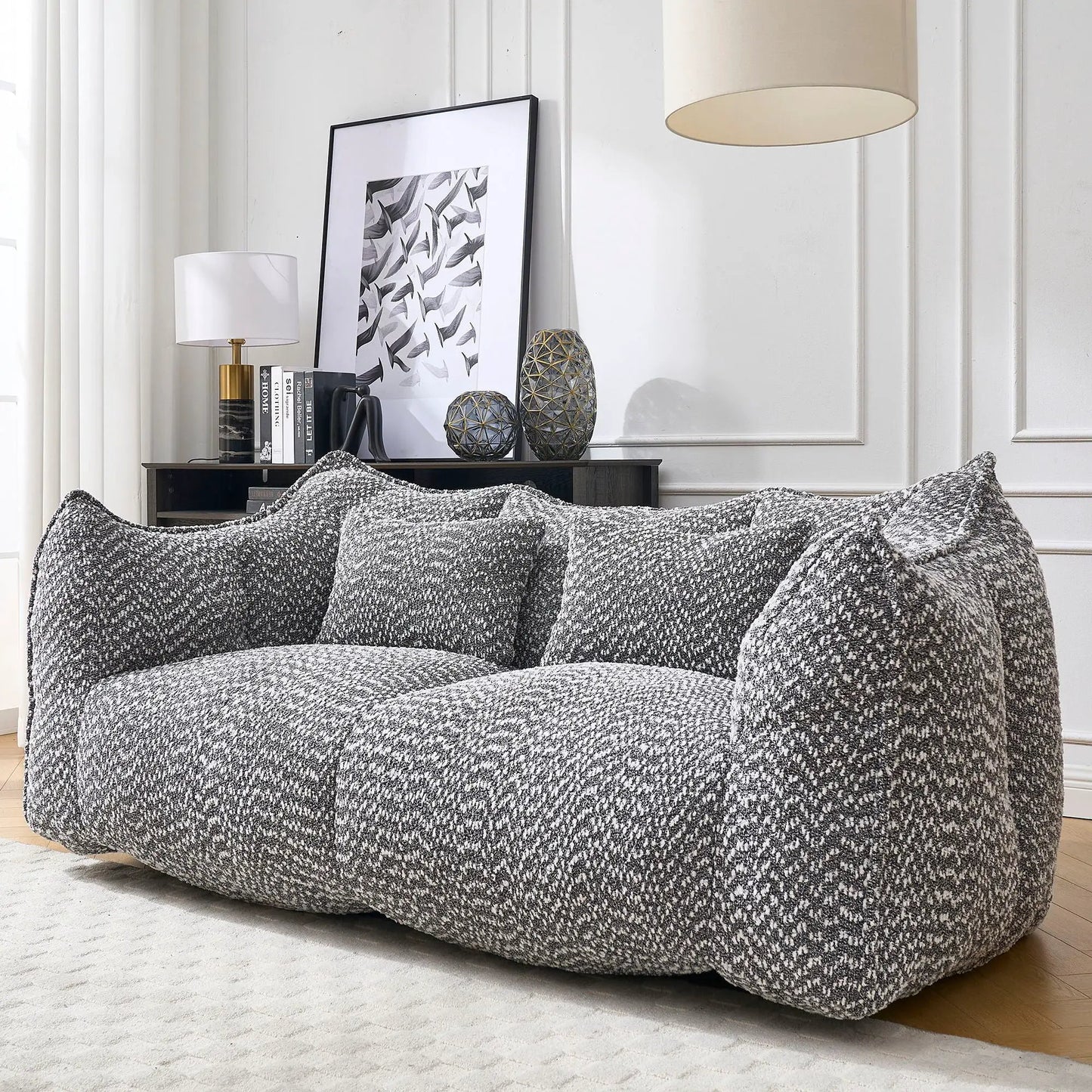 Comfortable Dual Beanbag Chair and Foam Core