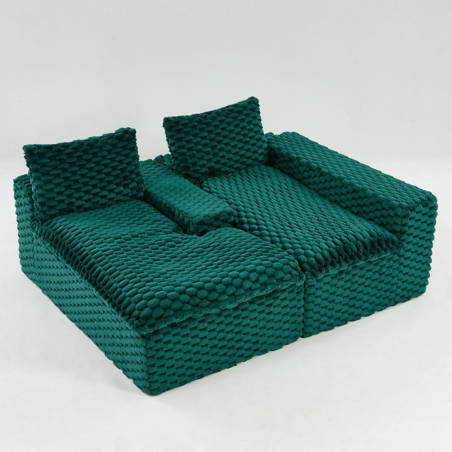Modular Convertible Sofa and Twin Chaise Lounge