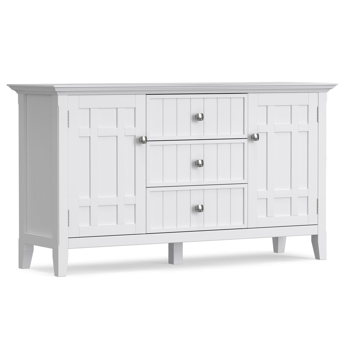 White sideboard buffet by HouseOfZazla, 54in wide with adjustable storage and beadboard panels on Tampa Home & Garden Store