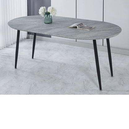 Extendable Dining Table with Durable Metal Legs