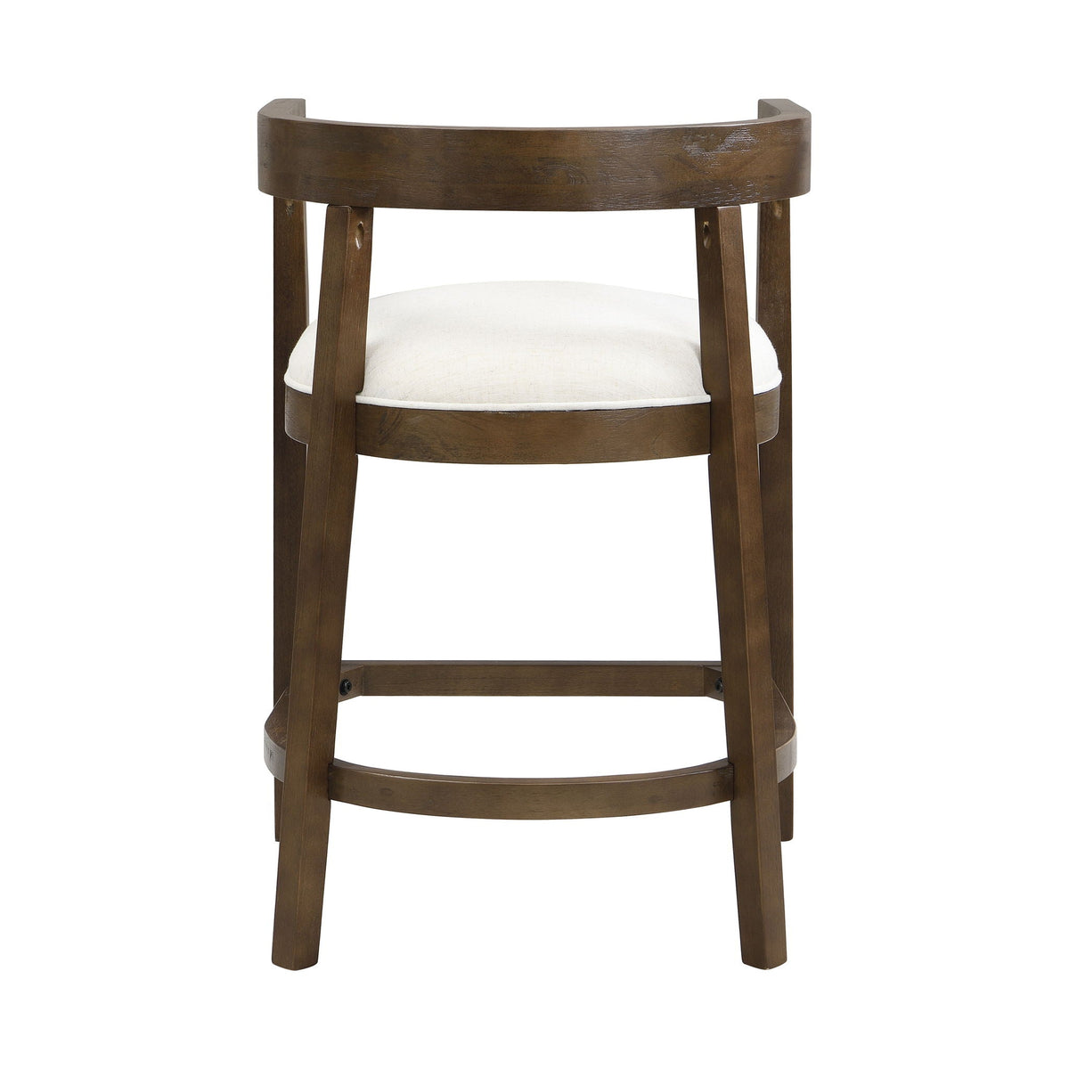 Modern rubberwood counter stool with upholstered seat by HouseOfZazla on Tampa Home & Garden Store