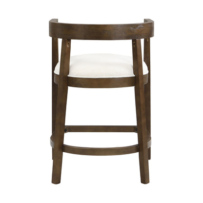 Modern rubberwood counter stool with upholstered seat by HouseOfZazla on Tampa Home & Garden Store