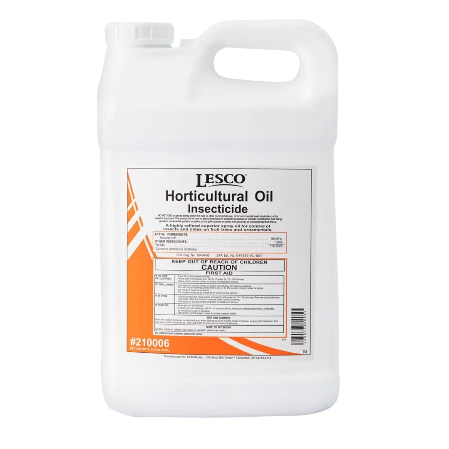 Insecticida de aceite hortícola LESCO 2,5 gal.