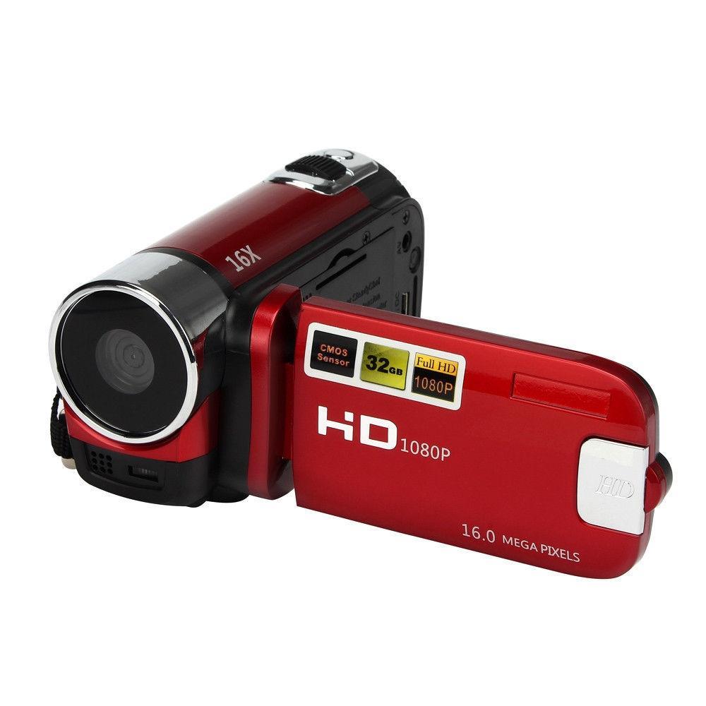 DV digital camcorder red with 32GB memory CMOS sensor full HD 1080p 16MP photos on Tampa Home & Garden Store
