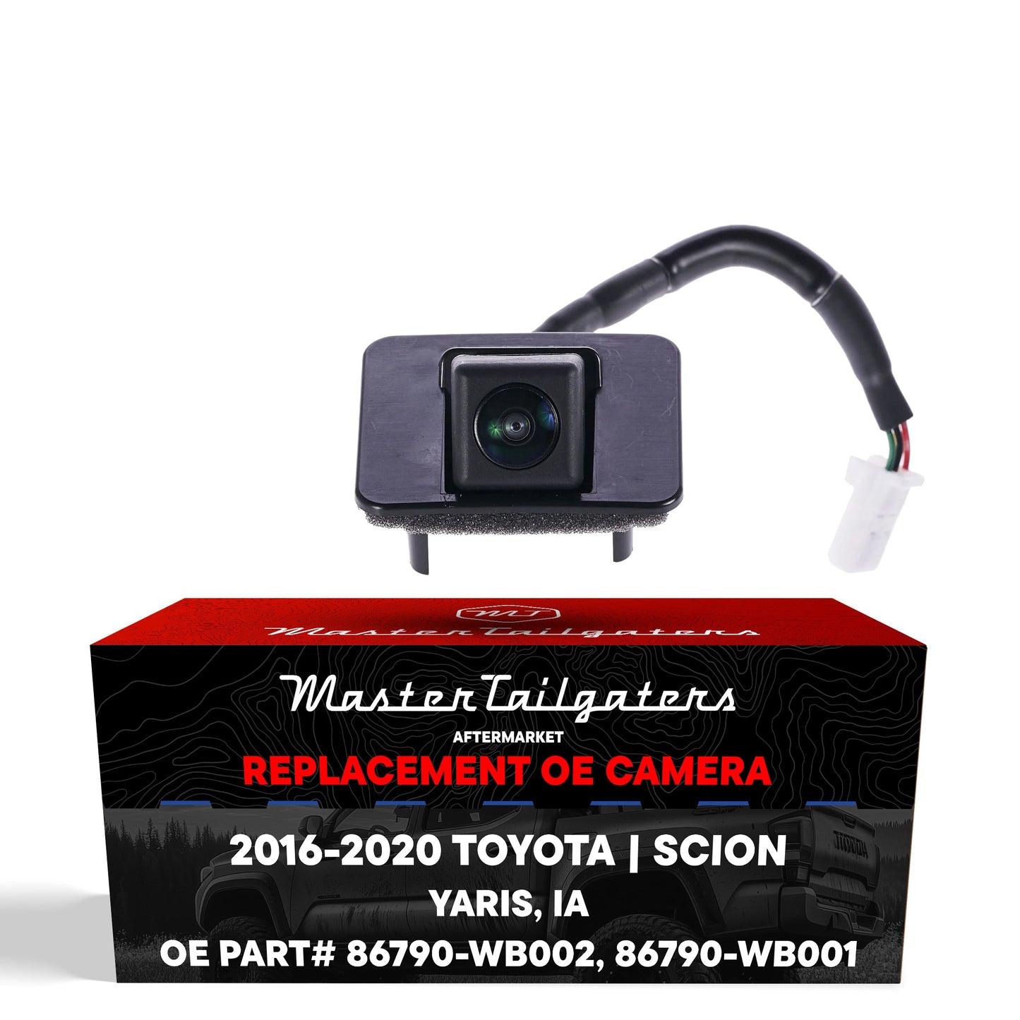 Master Tailgaters backup camera for 2016-2020 Toyota Yaris iA/Scion iA with wiring harness on Tampa Home & Garden Store