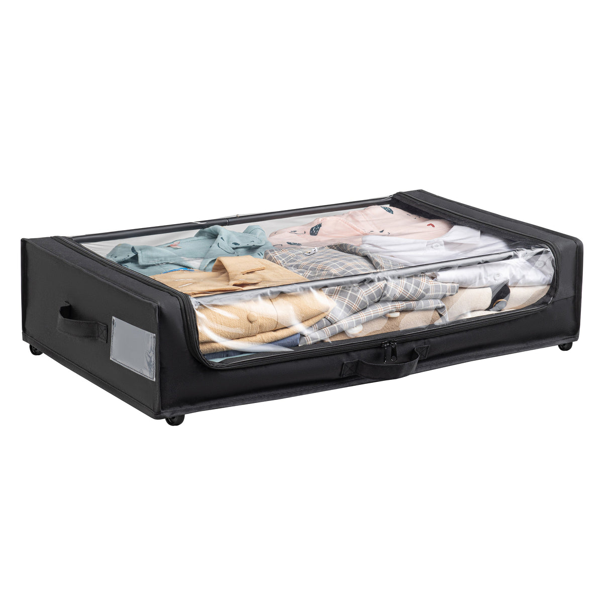 Set of Two Under Bed Rolling Storage Bins