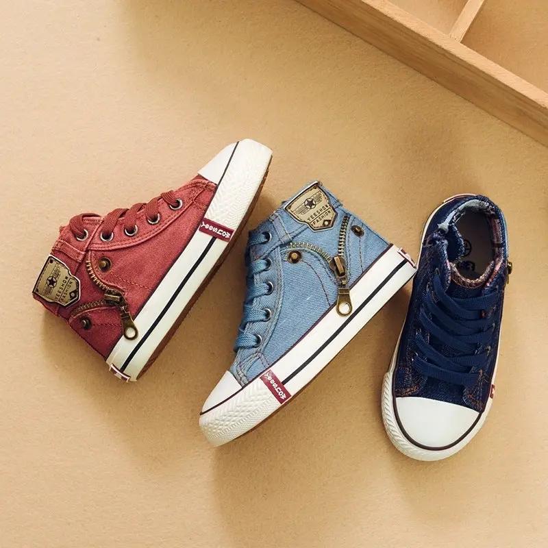 Kids Breathable Denim Canvas Casual Shoes