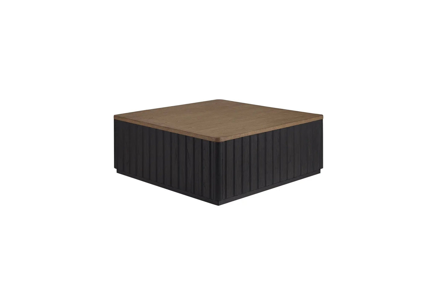 Channel Cocktail Table with Casters Black