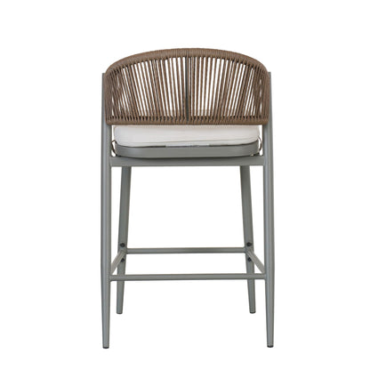 Outdoor Counter Stools with Wicker and Metal