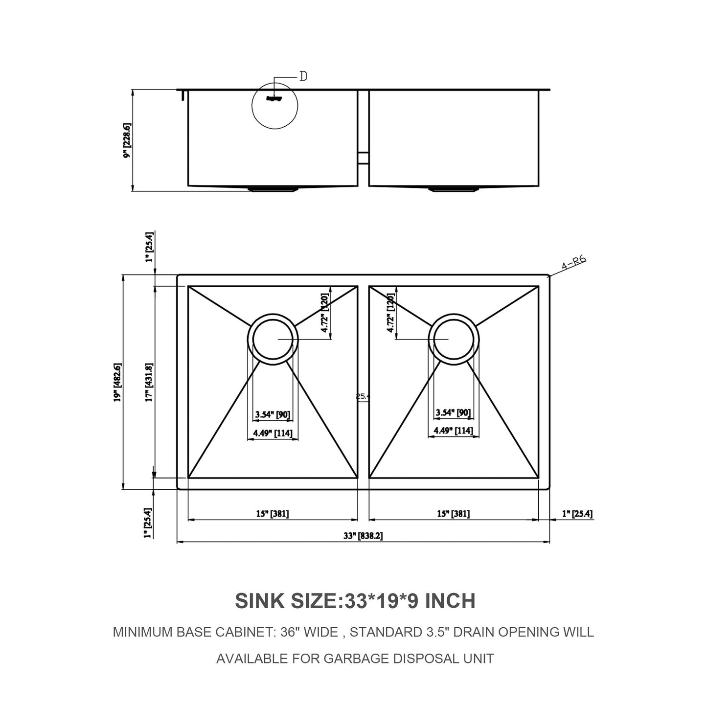 Undermount Double Bowl Sink and Brushed Nickel