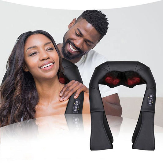 LUYAO LY-580A+1 shiatsu deep kneading heated Neck shoulder back body massager massage belt shawl massage machine - Tampa Home & Garden Store