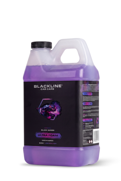 BLACKLINE Ultra Foam car shampoo in a purple liquid, 1-gallon jug with a black label on Tampa Home & Garden Store