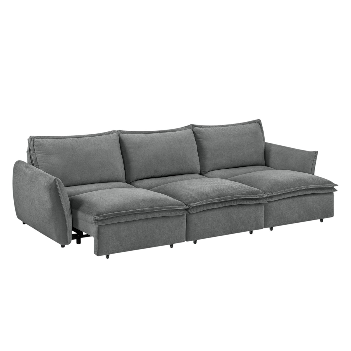 Eaden Gray Power Sofa and Full Foam Sleeper