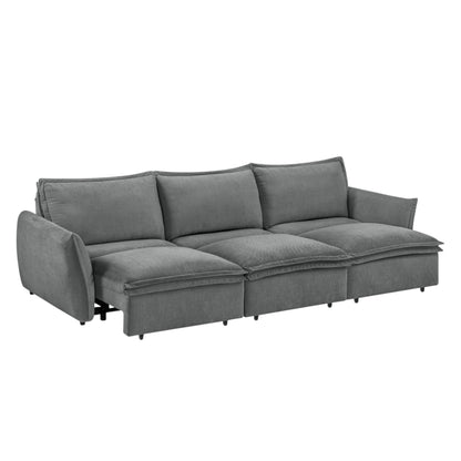 Eaden Gray Power Sofa and Full Foam Sleeper