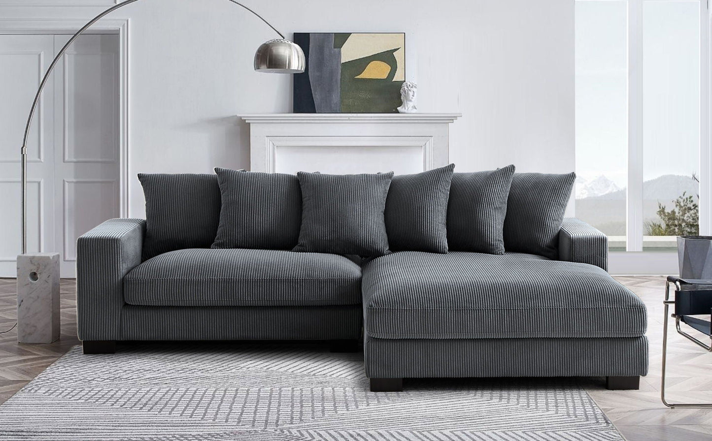 Luxe Oversized 2 Piece Sectional Sofa for Living
