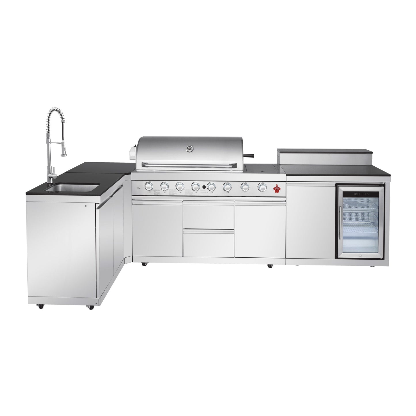 Outdoor Kitchen Island With Stainless Grill