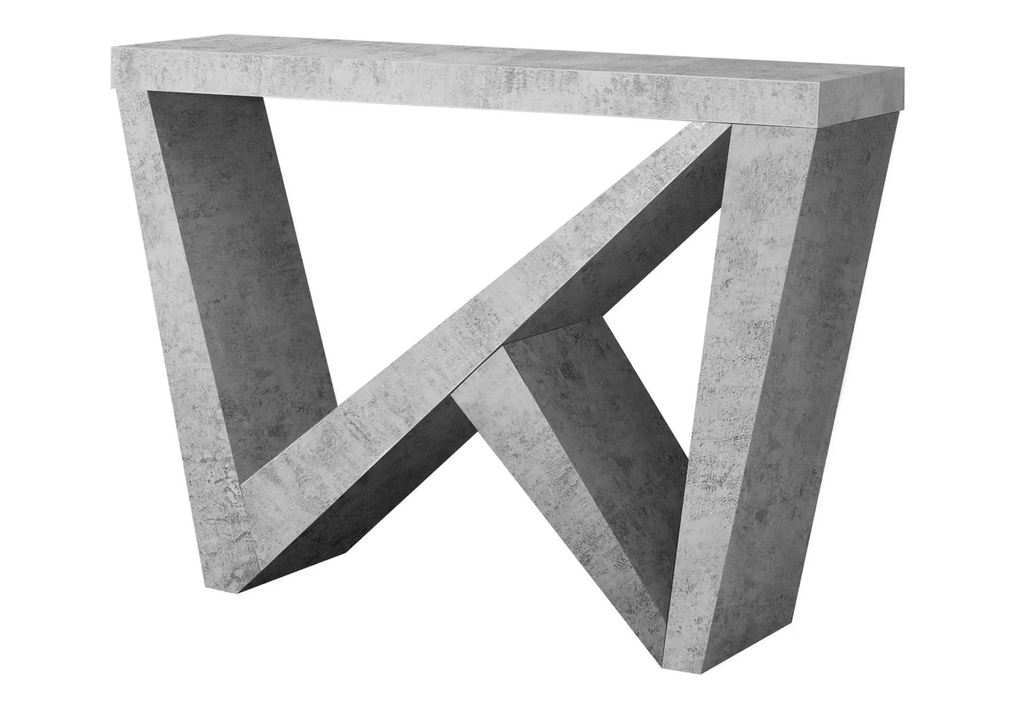 Accent console table cement gray with cross legs Unique Piece Furniture on Tampa Home & Garden Store