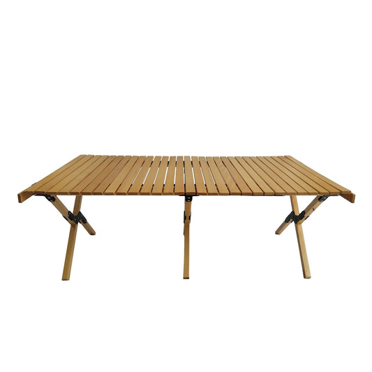 Natural Wood Foldable and Portable Dining Table