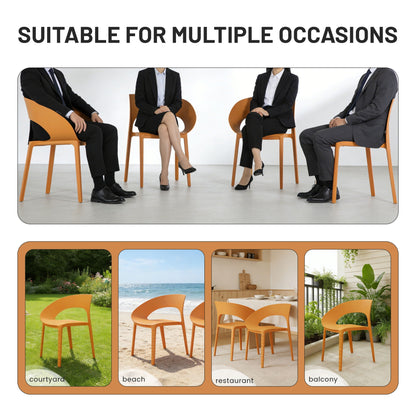 Orange 4-piece outdoor set with folding table by HouseOfZazla on Tampa Home & Garden Store