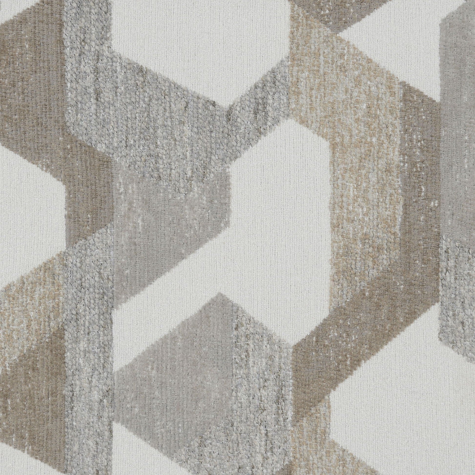 Pacheco sleeper sectional chaise sofa rug by HouseOfZazla in beige taupe geometric pattern on Tampa Home & Garden Store
