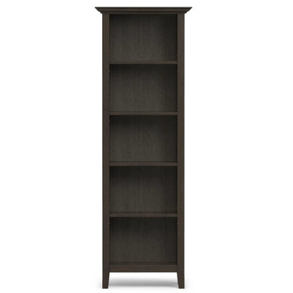 Amherst Five Shelf Bookcase Handcrafted Wood